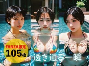 【105枚】黒髪ショートカットのムチムチ水着！神コスパ同人！