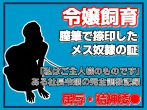 銀の首輪：社長令嬢の調教記録！拘束・メス堕ち好き必見！