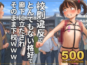 【500枚】校則違反で性的体罰 廊下でとんでもない格好で立たされそのまま下校 レビュー・感想【サンプルあり】