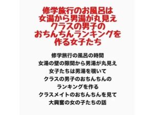 修学旅行のお風呂は女湯から男湯が丸見え、クラスの男子のおちんちんランキングを作る女子たち レビュー・感想【サンプルあり】