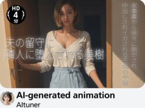 【4分】夫の留守に隣人に堕とされる美樹 ―― 家事着から徐々に剥がされ、中出しされイカされる不倫の午後 レビュー