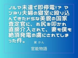 ノルマ未達で即停電！？ マンネリ夫婦の寝室に殴り込んできたドSな美貌の国家査定官に、お尻を叩かれ直接介入されて、妻も僕も絶頂発電の虜にされてしまった件。 レビュー