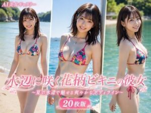 水辺に咲く花柄ビキニの彼女 20枚版 レビュー・感想｜AI Portrait Worksの人気巨乳同人【サンプルあり】