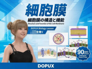 【▲20】一ノ瀬廻里 大学に進学し強豪予備校『DOPUX（ドピュックス』で生物I，IIを教える名物講師に！（Vol.003:細胞膜） レビュー