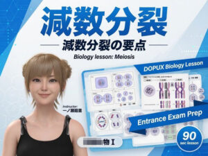 【▲20】一ノ瀬廻里 大学に進学し強豪予備校『DOPUX（ドピュックス』で生物I，IIを教える名物講師に！（Vol.010:減数分裂） レビュー