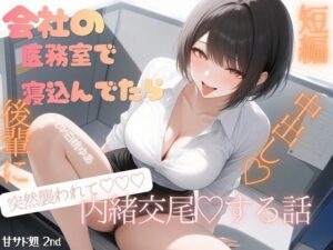 会社の医務室で寝込んでいたら（はーと）後輩に突然襲われて（はーと）内緒お布団被り交尾（はーと）中出しする話（はーと） レビュー