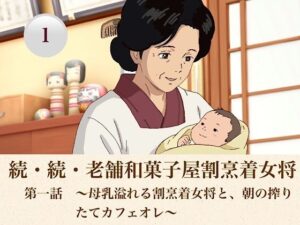 続・続・老舗和菓子屋割烹着女将   第一話  〜母乳溢れる割烹着女将と、朝の搾りたてカフェオレ〜 レビュー
