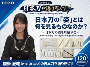 パンチラガチャ★霧島 愛唯（きりしま めい）『日本刀を語り尽くす』第1章-まず「日本刀とは何か」を知る（016-日本刀の「姿」とは何を見るものなのか？） レビュー