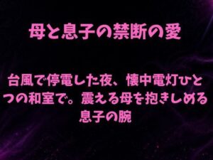 台風で停電した夜、懐中電灯ひとつの和室で。震える母を抱きしめる息子の腕の評価・感想｜ノベル系同人誌レビュー【2026年】